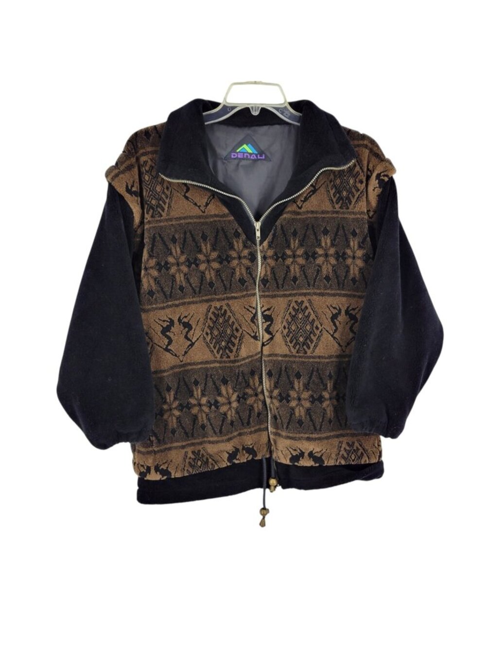 VTG 90s Denali XS Fleece Jacket Southwestern Aztec USA Full Zip Outdoor